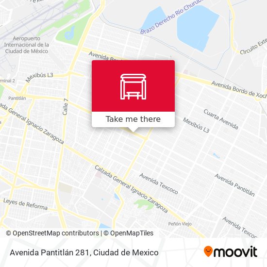 Avenida Pantitlán 281 map