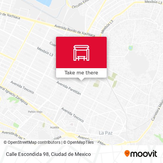 Mapa de Calle Escondida 98