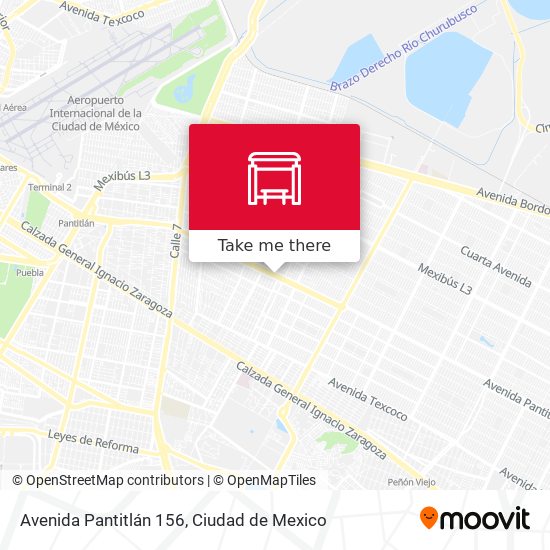 Avenida Pantitlán 156 map