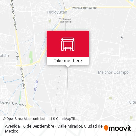 Avenida 16 de Septiembre - Calle Mirador map