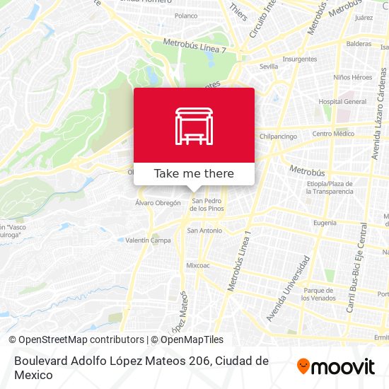 Boulevard Adolfo López Mateos 206 map