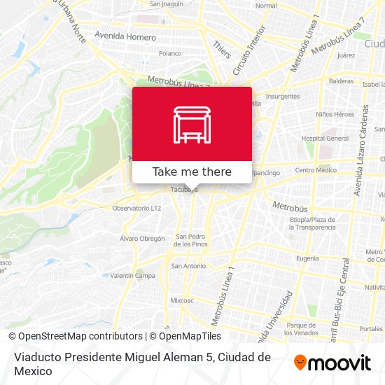 Viaducto Presidente Miguel Aleman 5 map