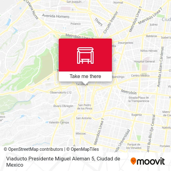 Mapa de Viaducto Presidente Miguel Aleman 5