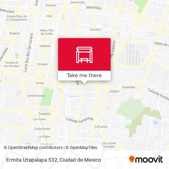 Ermita Iztapalapa 532 map