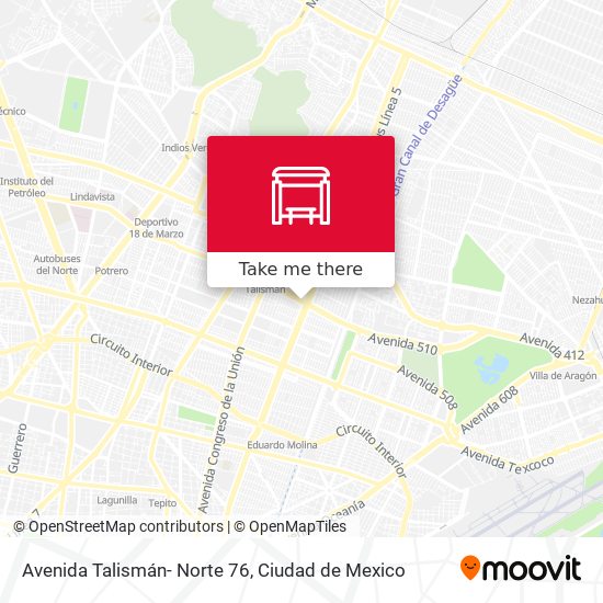 Mapa de Avenida Talismán- Norte 76