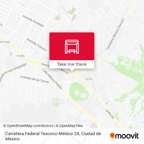 Carretera Federal Texcoco-México 28 map