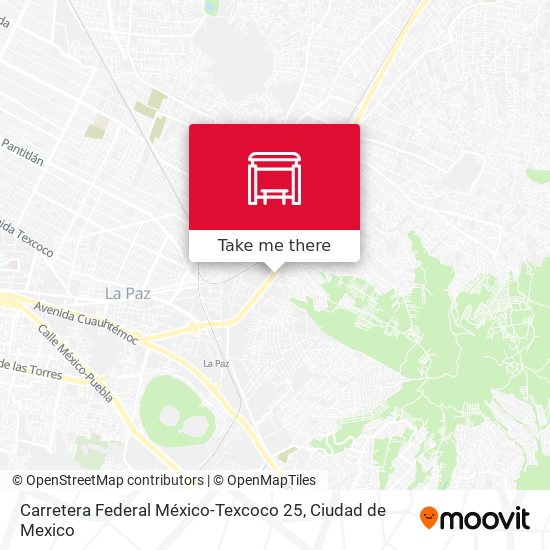 Carretera Federal México-Texcoco 25 map