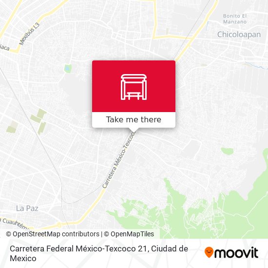Mapa de Carretera Federal México-Texcoco 21