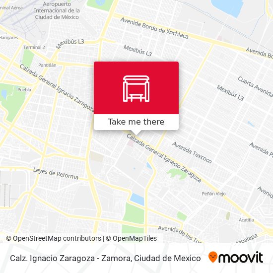 Mapa de Calz. Ignacio Zaragoza - Zamora