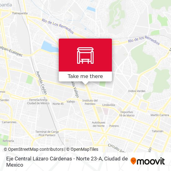 Eje Central Lázaro Cárdenas - Norte 23-A map