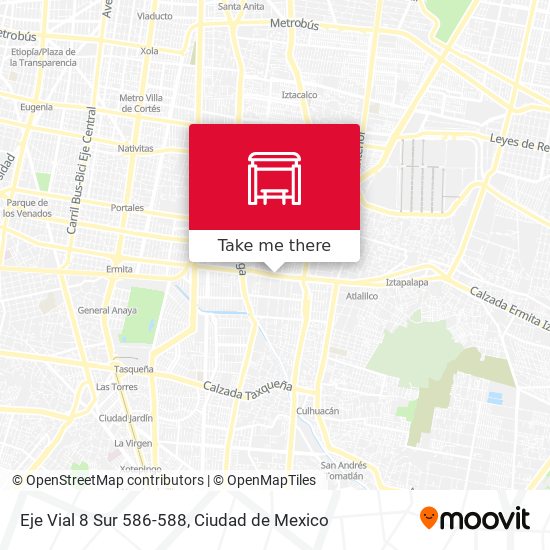Eje Vial 8 Sur 586-588 map