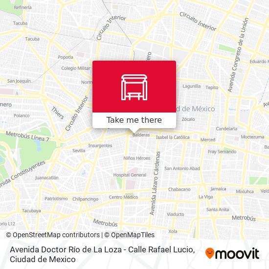 Avenida Doctor Río de La Loza - Calle Rafael Lucio map