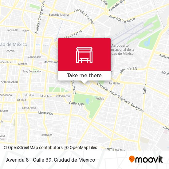 Avenida 8 - Calle 39 map