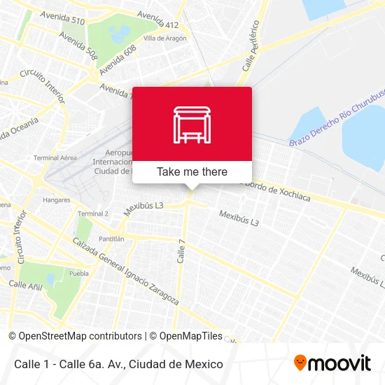 Calle 1 - Calle 6a. Av. map