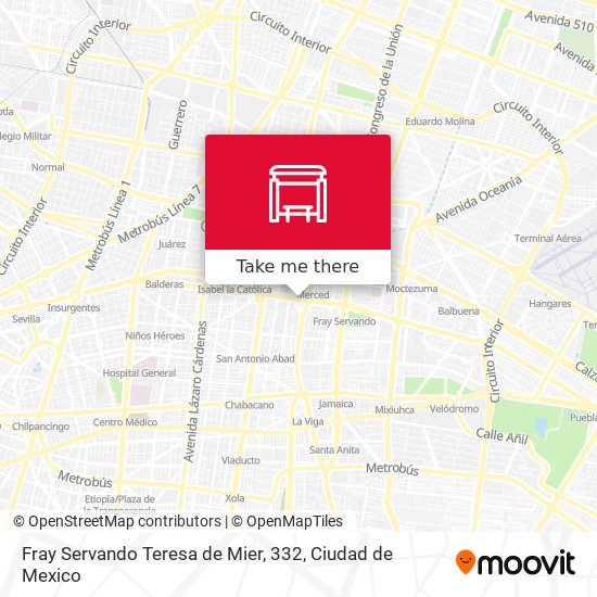 Fray Servando Teresa de Mier, 332 map