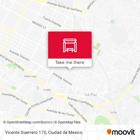 Vicente Guerrero 170 map