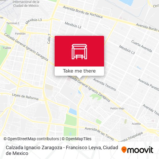 Mapa de Calzada Ignacio Zaragoza - Francisco Leyva
