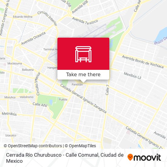 Cerrada Río Churubusco - Calle Comunal map
