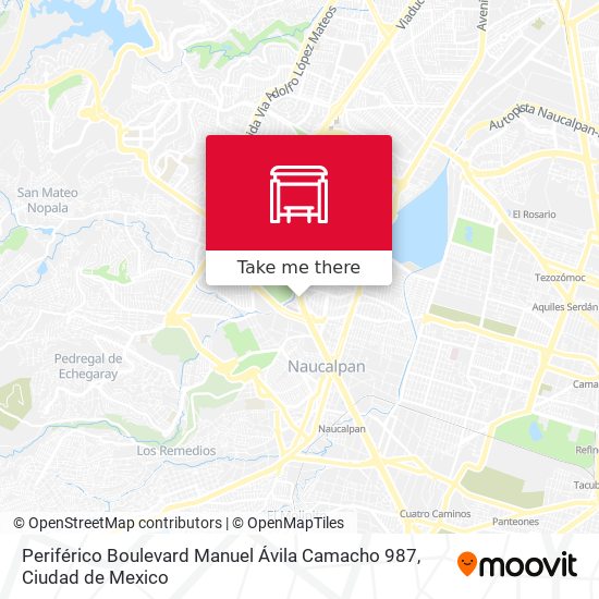 Mapa de Periférico Boulevard Manuel Ávila Camacho 987
