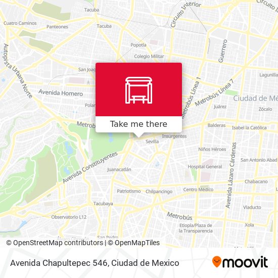 Avenida Chapultepec 546 map