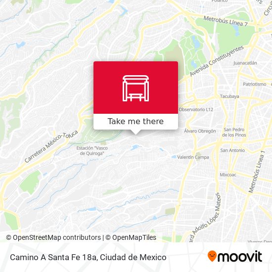 Camino A Santa Fe 18a map
