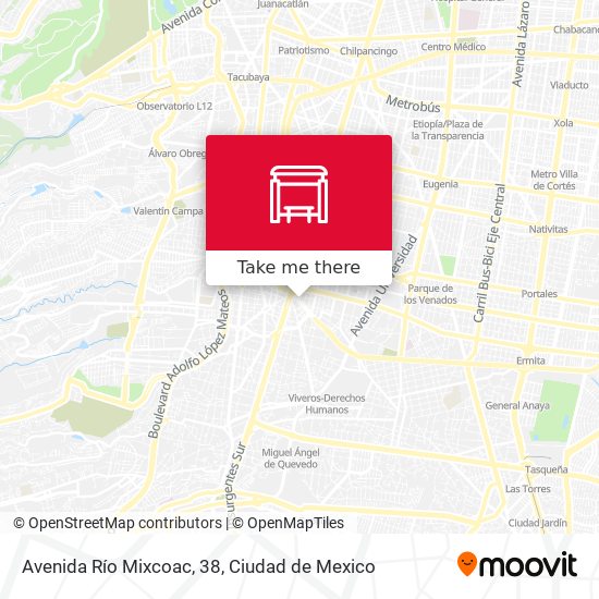 Mapa de Avenida Río Mixcoac, 38