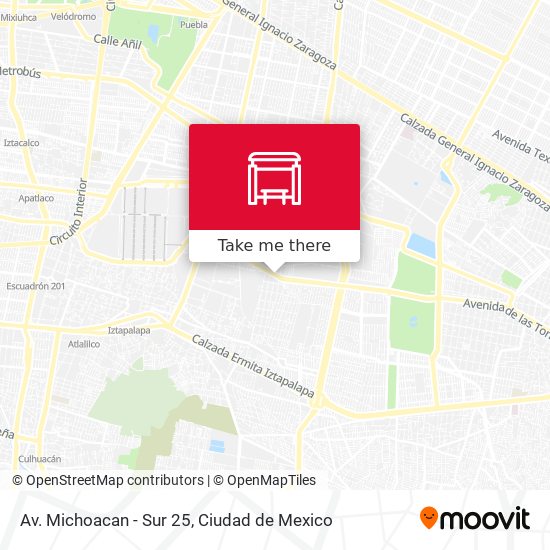 Mapa de Av. Michoacan - Sur 25