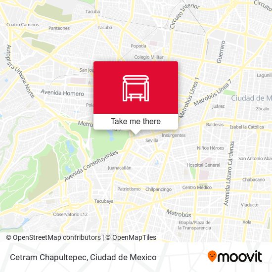 Mapa de Cetram Chapultepec