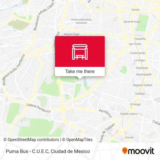 Mapa de Puma Bus - C.U.E.C