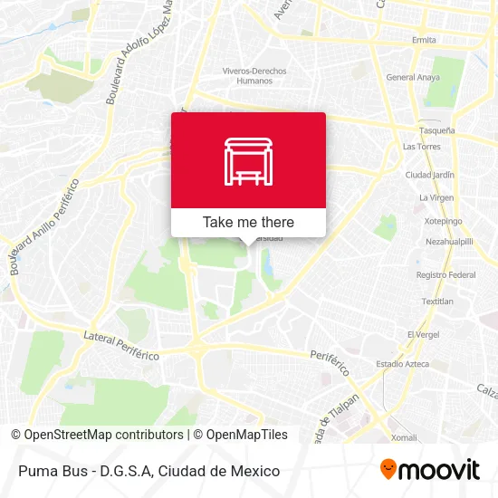 Puma Bus - D.G.S.A map