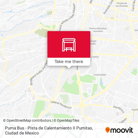 Puma Bus - Pista de Calentamiento II Pumitas map