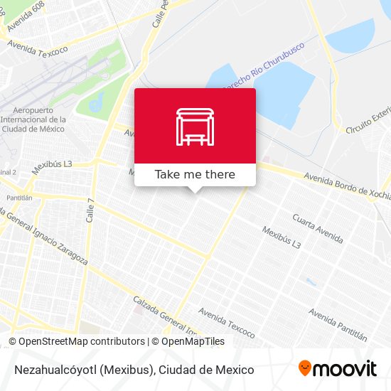 Nezahualcóyotl (Mexibus) map