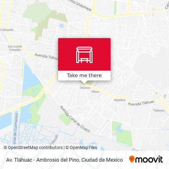 Mapa de Av. Tláhuac - Ambrosio del Pino