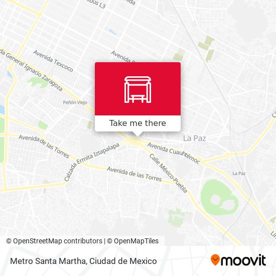 Metro Santa Martha map