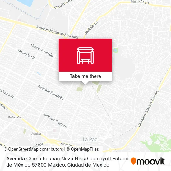 Avenida Chimalhuacán Neza Nezahualcóyotl Estado de México 57800 México map