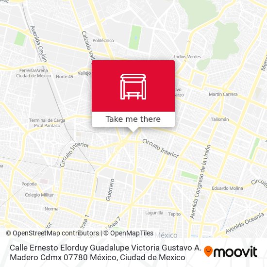 Calle Ernesto Elorduy Guadalupe Victoria Gustavo A. Madero Cdmx 07780 México map