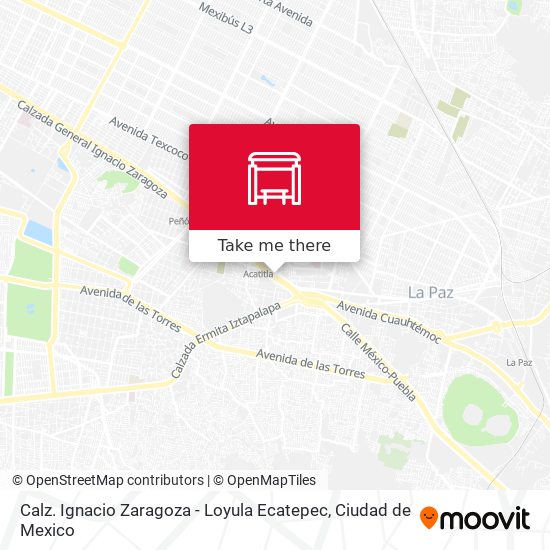 Calz. Ignacio Zaragoza - Loyula Ecatepec map