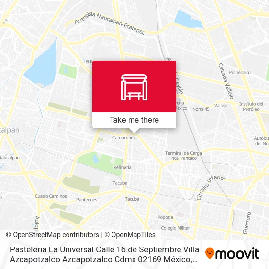 Pasteleria La Universal Calle 16 de Septiembre Villa Azcapotzalco Azcapotzalco Cdmx 02169 México map