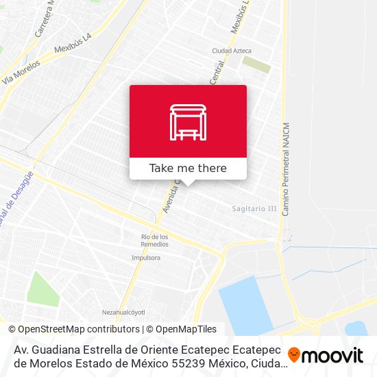 Av. Guadiana Estrella de Oriente Ecatepec Ecatepec de Morelos Estado de México 55239 México map