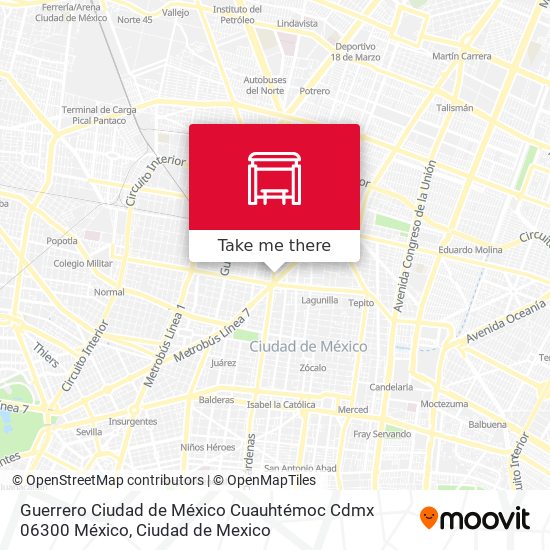 Guerrero Ciudad de México Cuauhtémoc Cdmx 06300 México map