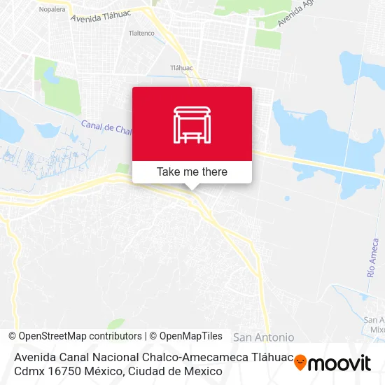 Avenida Canal Nacional Chalco-Amecameca Tláhuac Cdmx 16750 México map