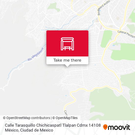 Calle Tarasquillo Chichicaspatl Tlalpan Cdmx 14108 México map
