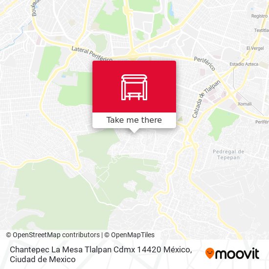 Chantepec La Mesa Tlalpan Cdmx 14420 México map