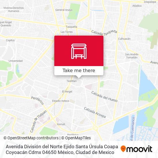 Avenida División del Norte Ejido Santa Úrsula Coapa Coyoacán Cdmx 04650 México map