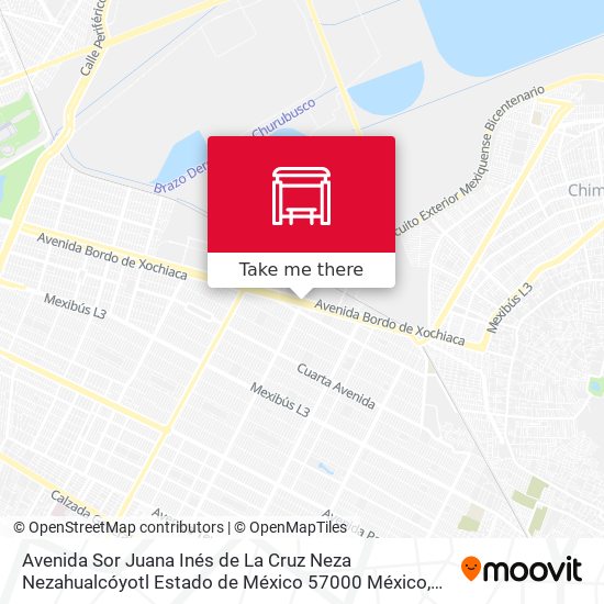 Avenida Sor Juana Inés de La Cruz Neza Nezahualcóyotl Estado de México 57000 México map
