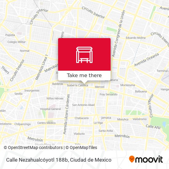 Calle Nezahualcóyotl 188b map