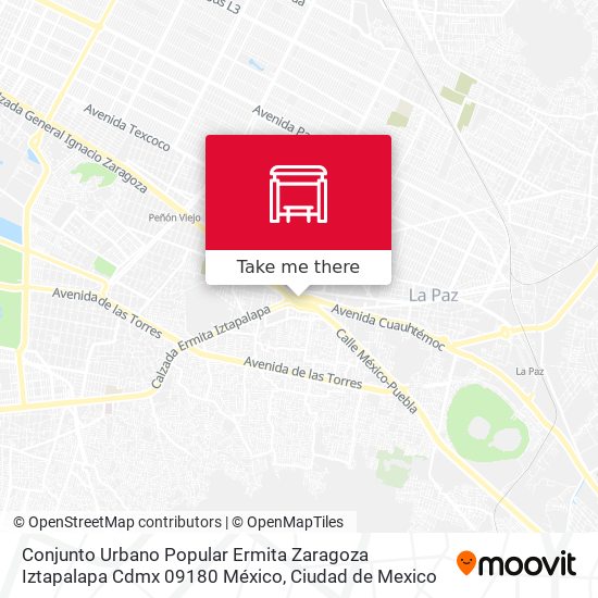 Conjunto Urbano Popular Ermita Zaragoza Iztapalapa Cdmx 09180 México map