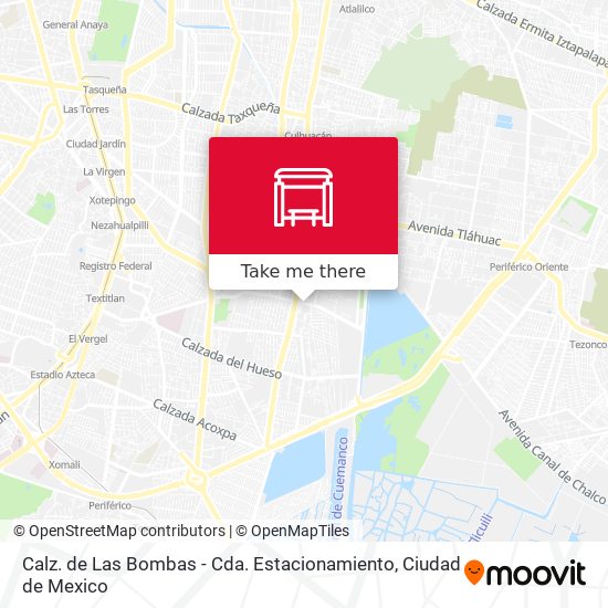 Calz. de Las Bombas - Cda. Estacionamiento map