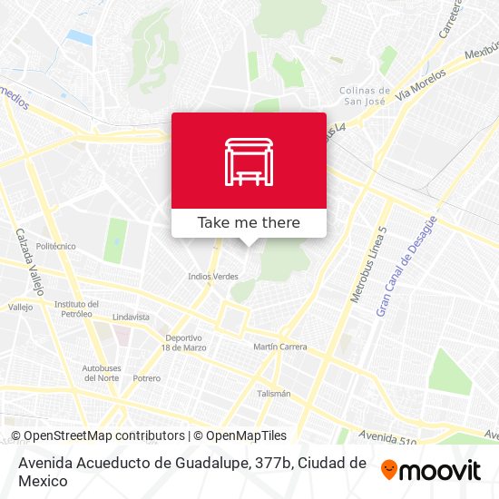 Mapa de Avenida Acueducto de Guadalupe, 377b