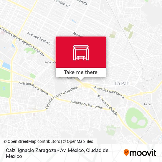 Calz. Ignacio Zaragoza - Av. México map